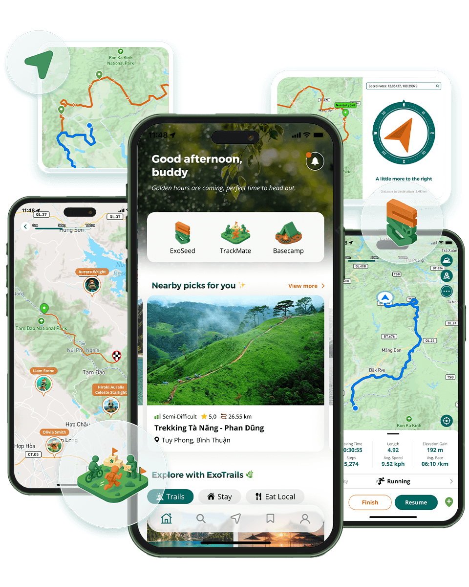 ExoTrails trên điện thoại ngoài trời