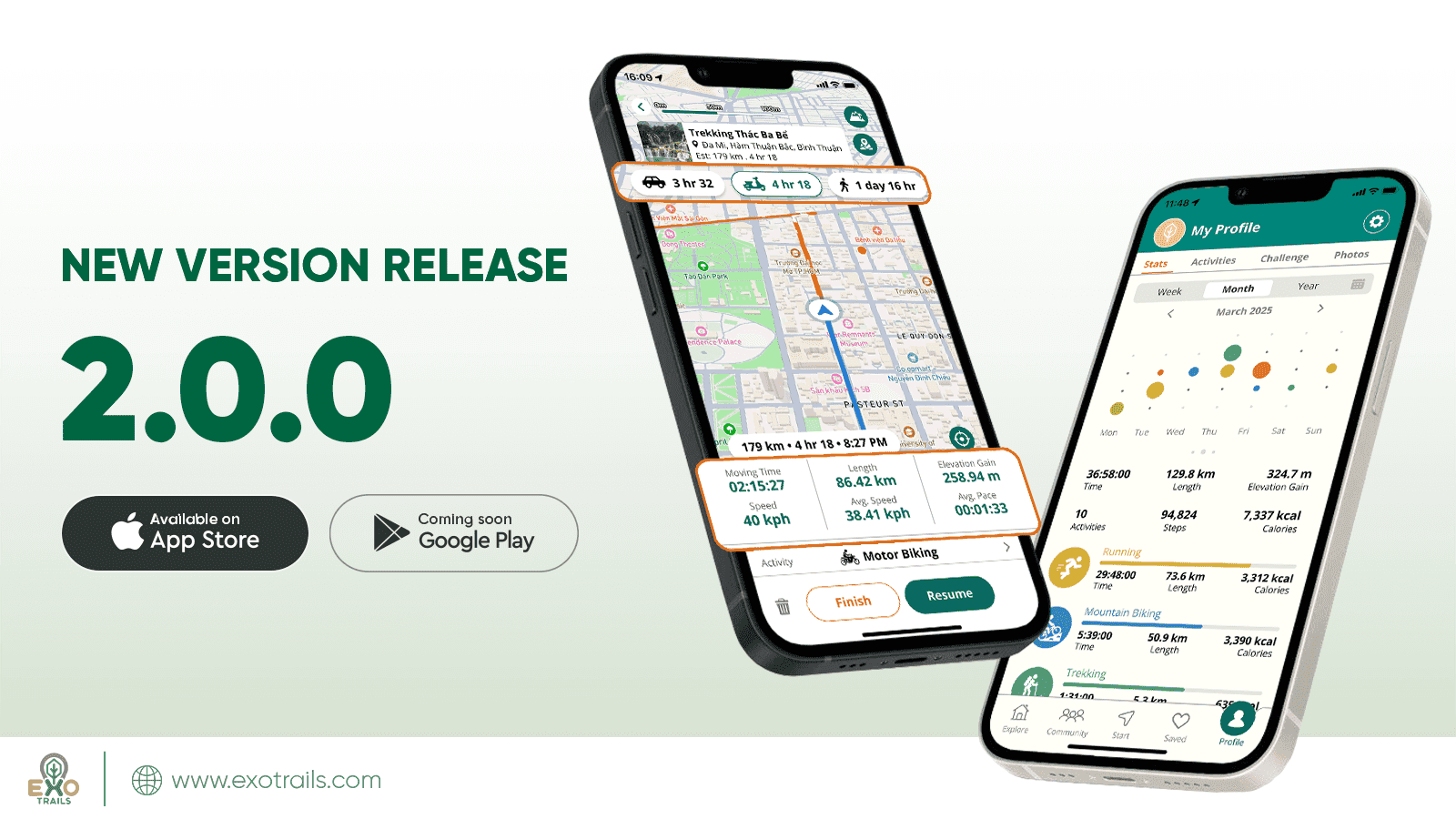 ExoTrails 2.0.0: Kỷ Nguyên Mới Cho Những Cung Đường Mới