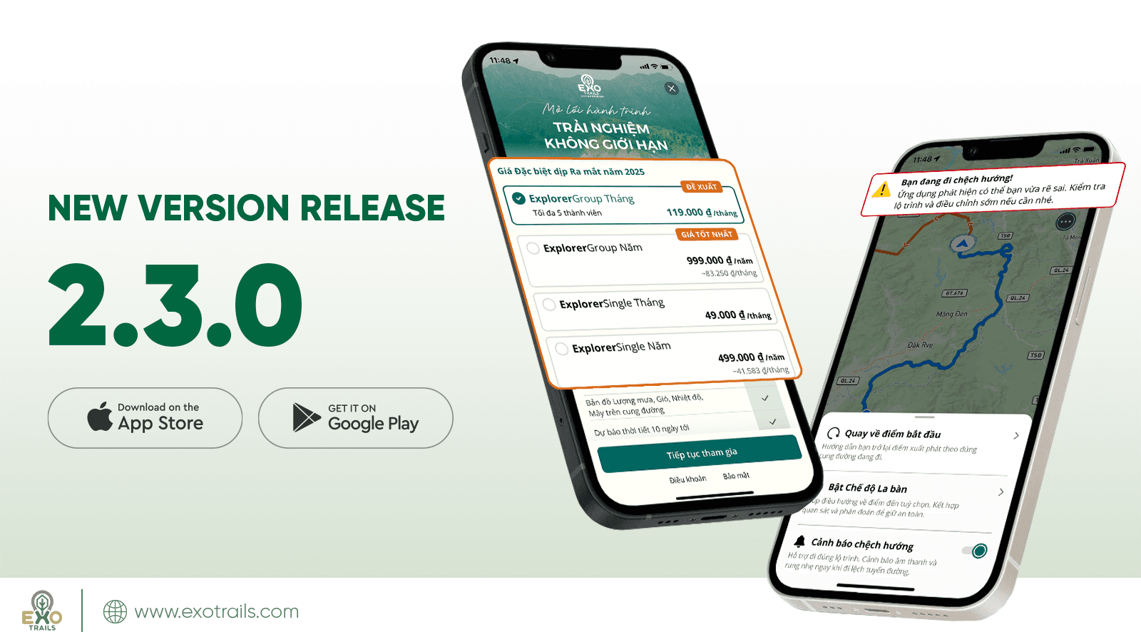 ExoTrails 2.3.0: Mở lối hành trình không giới hạn với Gói tính năng EXPLORER