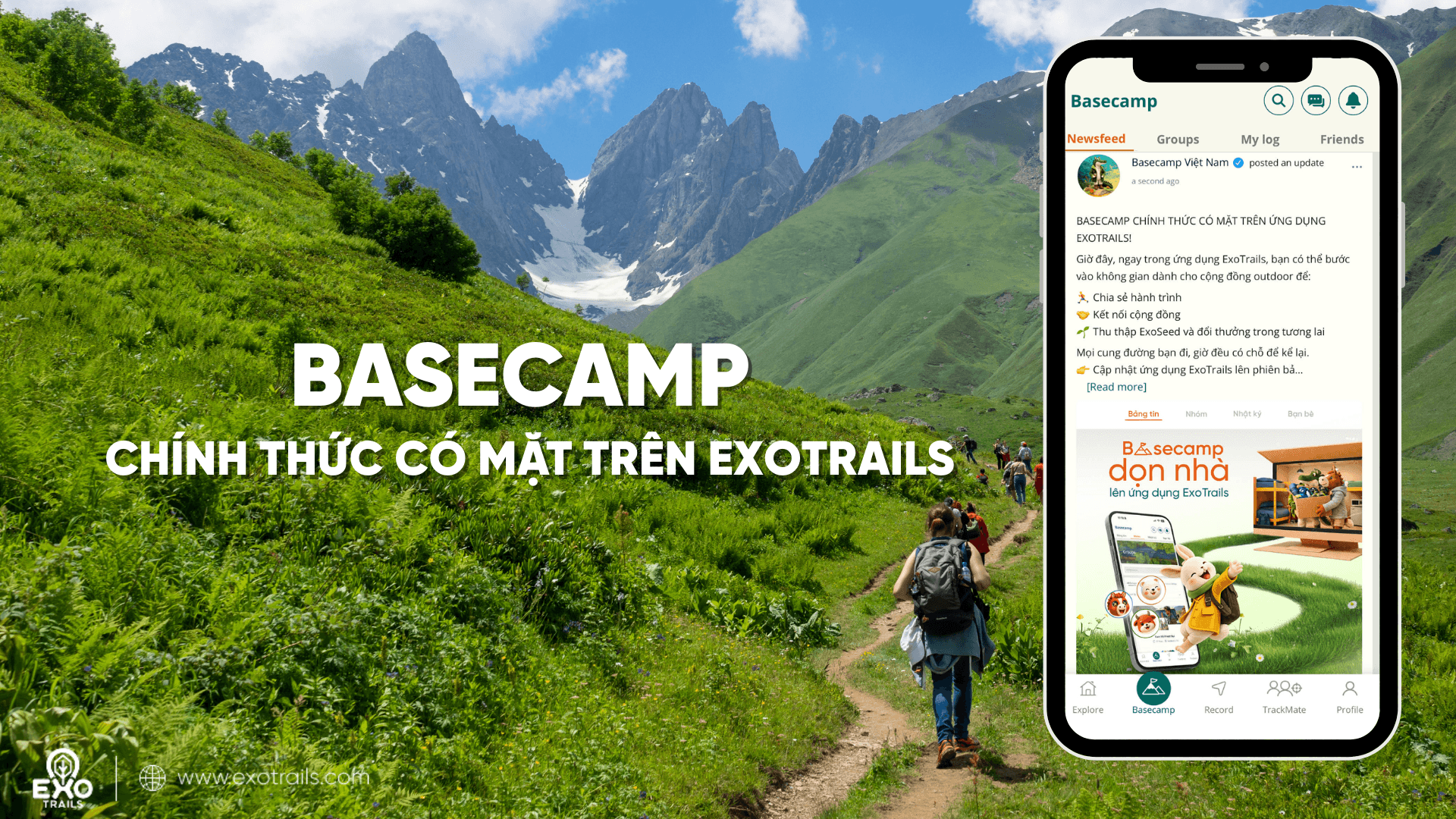 Basecamp Chính Thức Có Mặt Trên Ứng Dụng ExoTrails 2.5.5