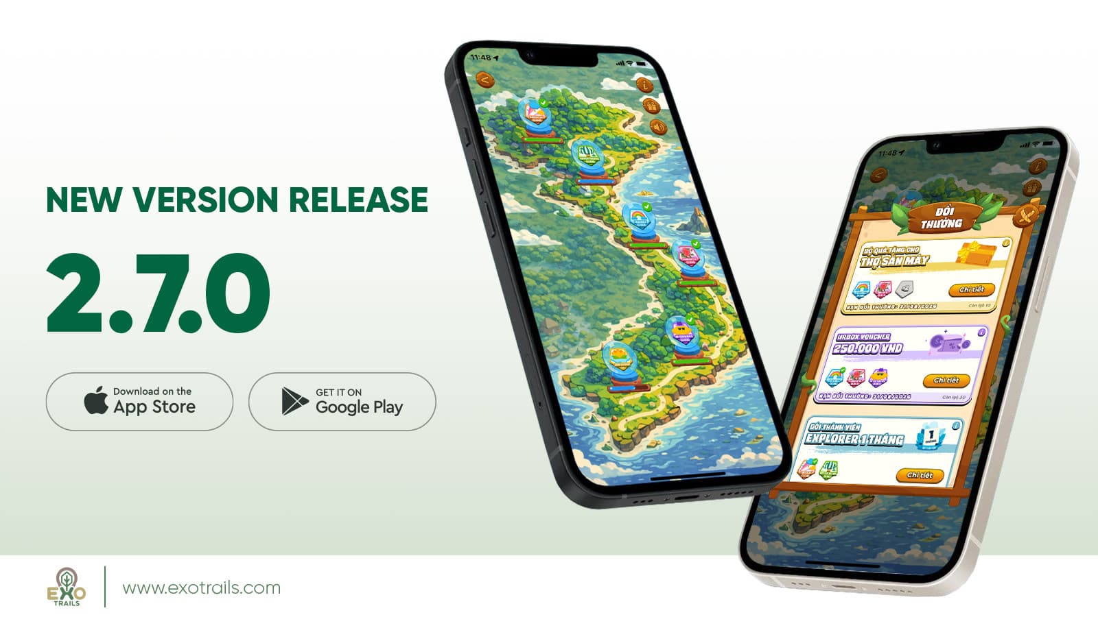 ExoTrails 2.7.0: Ra mắt ExoSeed Challenge - nền tảng trò chơi tương tác với cộng đồng outdoor