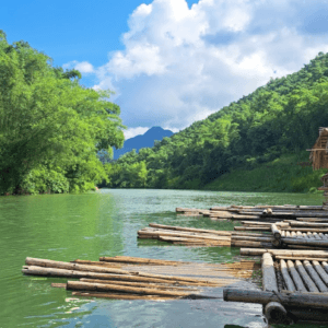 Chèo bè tre Suối Chàm - Bá Thước - Thanh Hoá