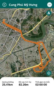 Cung đạp xe Phú Mỹ Hưng bản đồ, hướng dân chạy