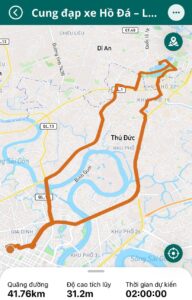 Đường chạy xung quanh Hồ Đá làng đại học