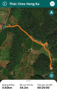 Đương đi đến Thác Cheo Hang Ka