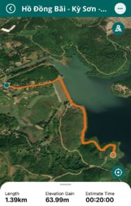 Đường đi đến Hồ Đồng Bãi