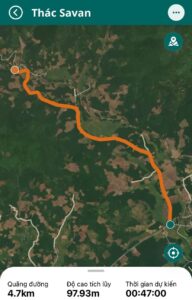 Đường đi đến thác Savan