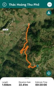 Đường đi Thác Hoàng Thu Phố