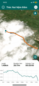 Đường đi đến Thác Nai Nặm Đăm