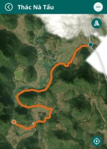 Thác Nà Tẩu đường đi