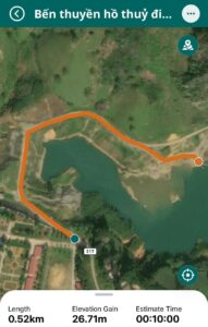 Đường đi bến thuyền hồ thủy điện Khau Vai