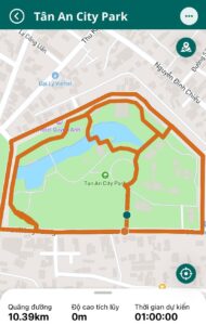 Cung đường chạy quanh Công viên Tân An