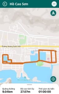Cung đường chạy bồ quanh hồ Cao Sơn