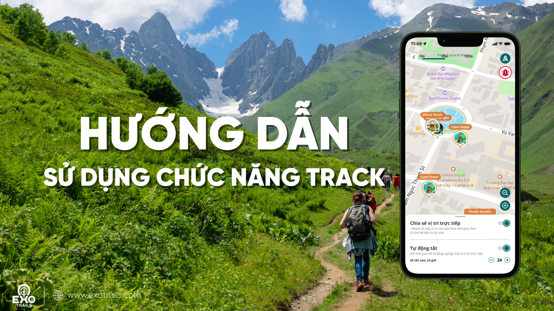Tính năng theo dõi vị trí nhóm Track